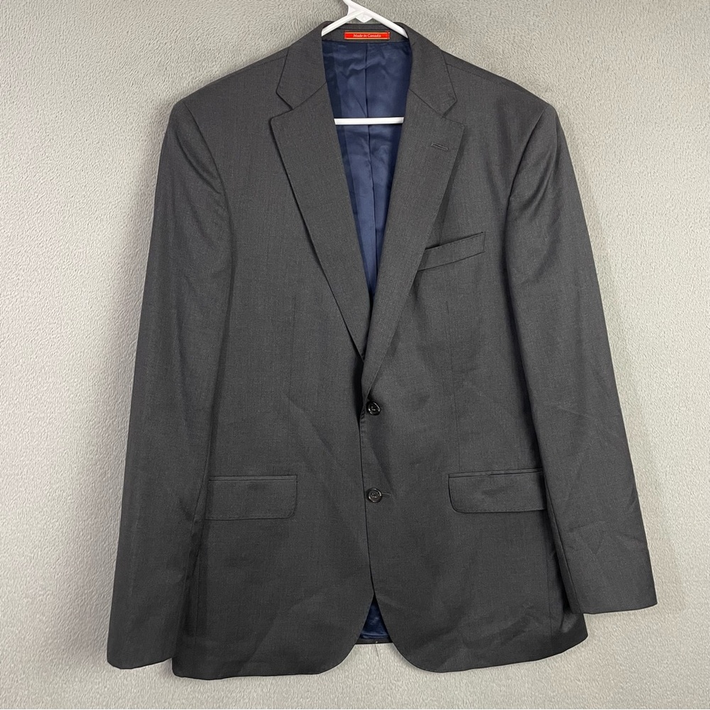 Loro Piana Blazer Mens Size 43L Gray Cremieux Sport Coat 100% Wool Super 130s
